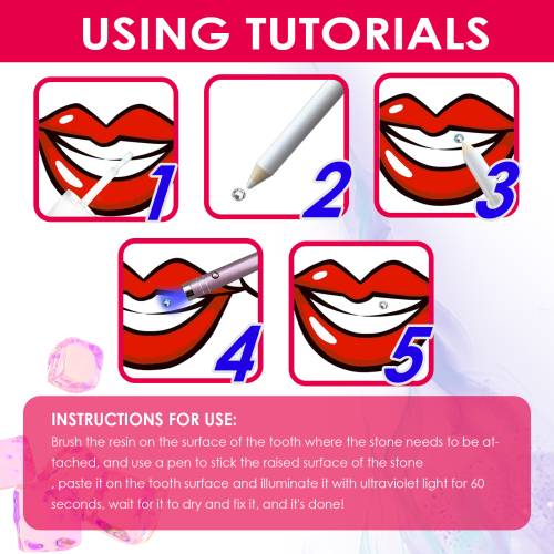 Crystal Tooth Gem Kit with UV Glue