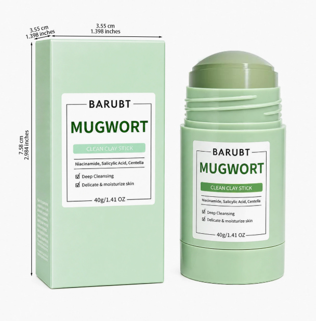 Mugwort Clay Mask Stick, Deep Cleansing No-Mess Face Mask