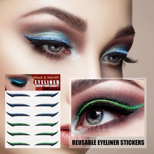 Reusable Eyeliner Stickers, 6 Pairs