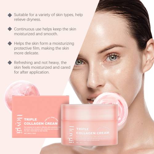 Collagen Moisturizing Face Cream with Shea Butter for Dry Skin