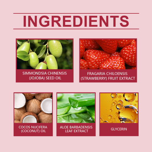 Strawberry Body Oil with Coconut Oil, Moisturizing