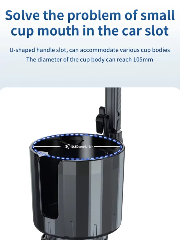 2-in-1 Car Cup Holder Fan with Adjustable Cooling and USB Charging | zavevo