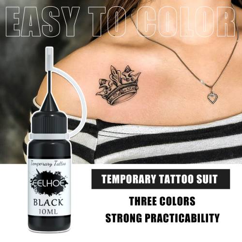 Temporary Jagua-Style Tattoo Kit with Stencils