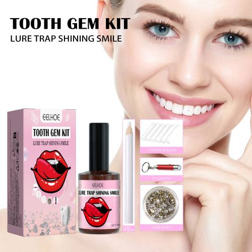 Tooth Gem Set with UV Glue