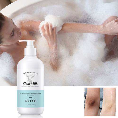 Goat Milk & Niacinamide Body Wash, Brightening Shower Gel