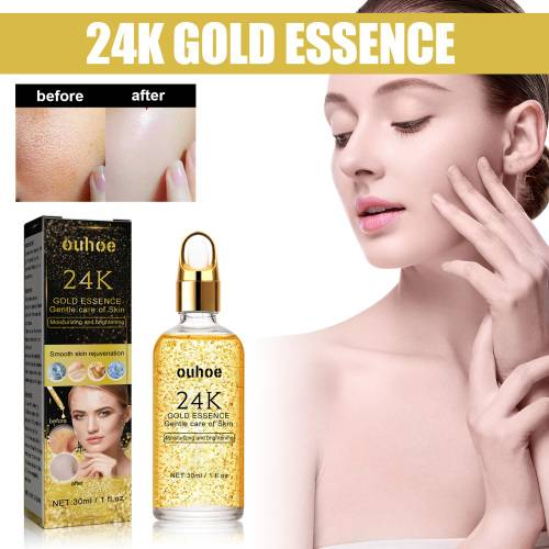 24K Gold Face Essence, Hydrating & Brightening Serum, 30 ml