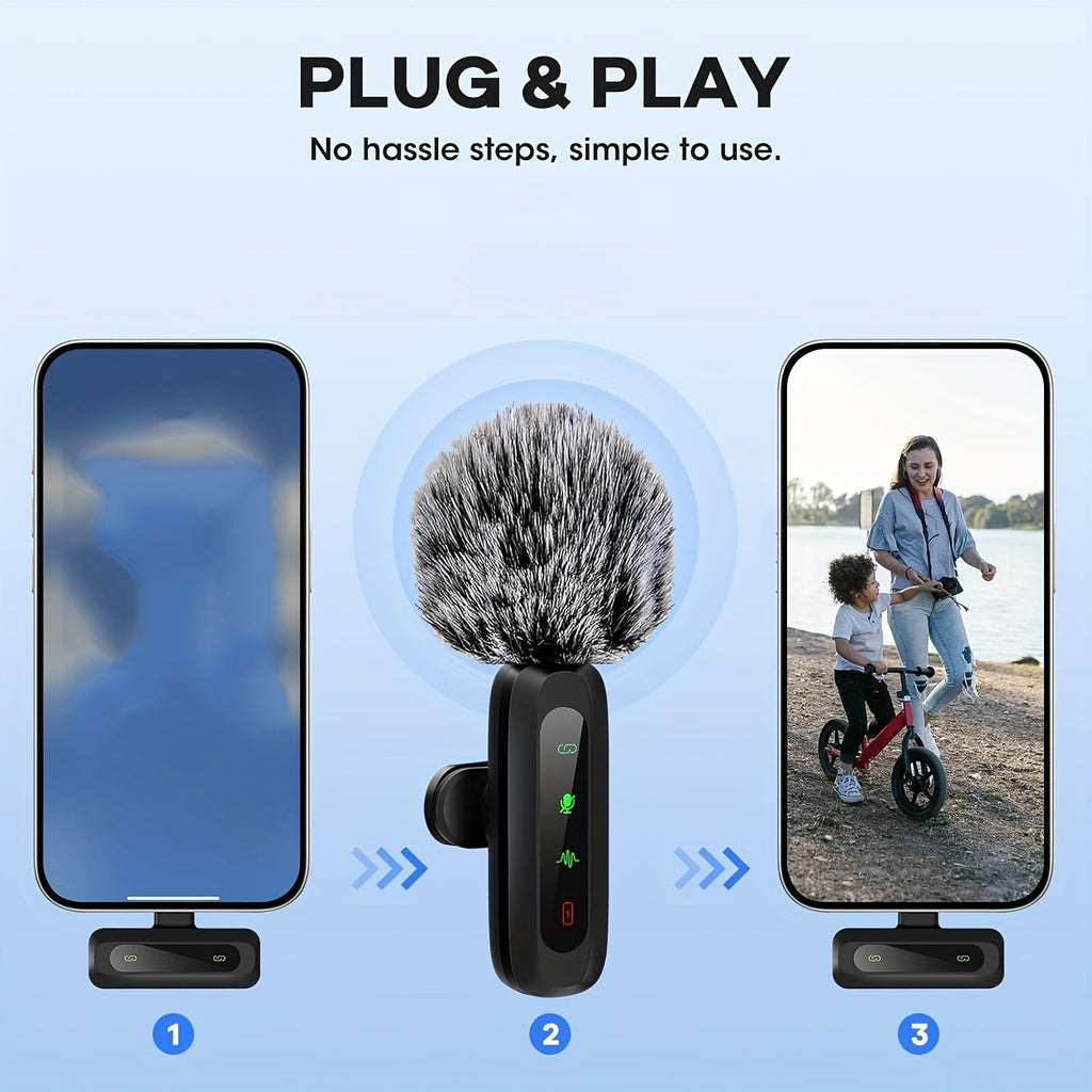 zavevo | SoundSnap Wireless Clip Microphone – USB-C Microphone for Smartphone and Tablet