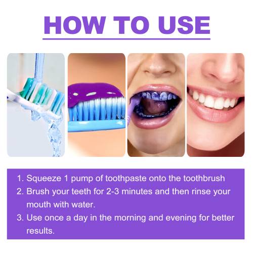 Purple Whitening Toothpaste with Baking Soda