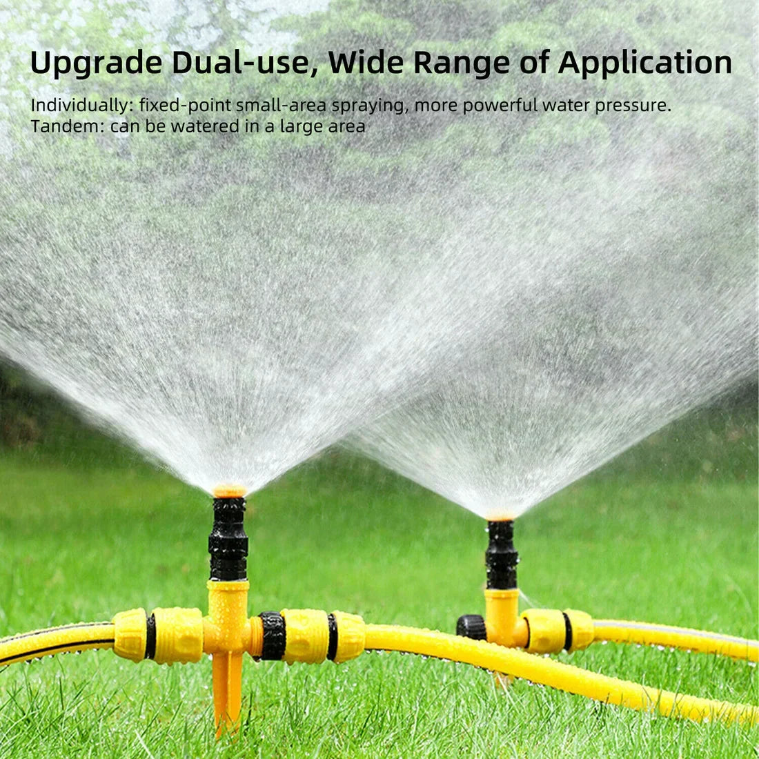 360° Rotation Auto Irrigation System Garden Lawn Sprinkler Patio,Coverage Diameter 65ft