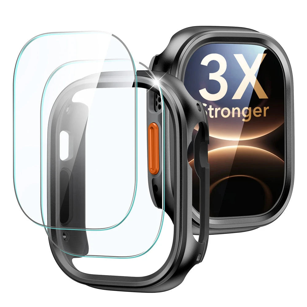 Equinox Watch Band Ultimate Bundle for Apple Watch - Red Band / Black Case
