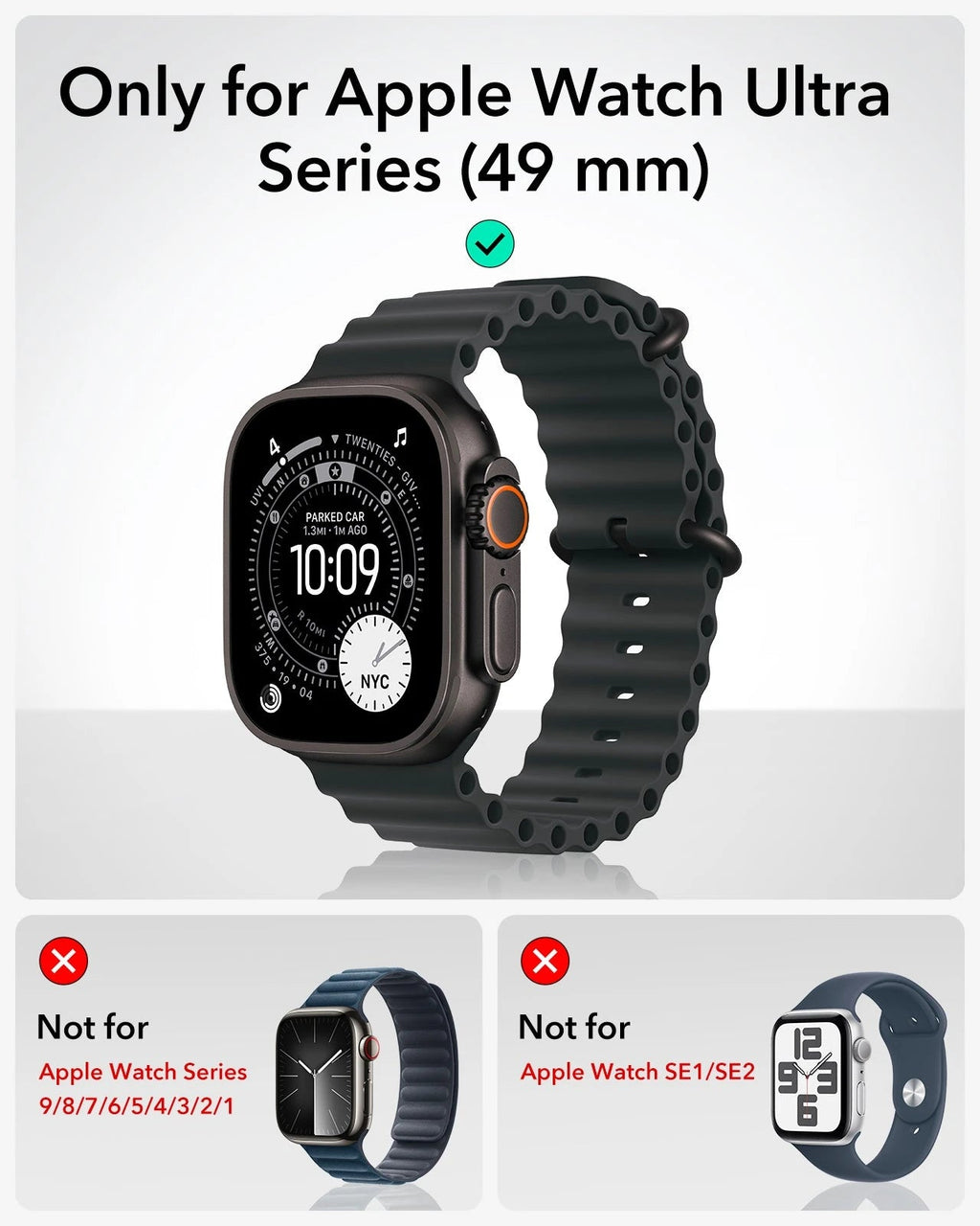 Equinox Watch Band Ultimate Bundle for Apple Watch - Red Band / Black Case