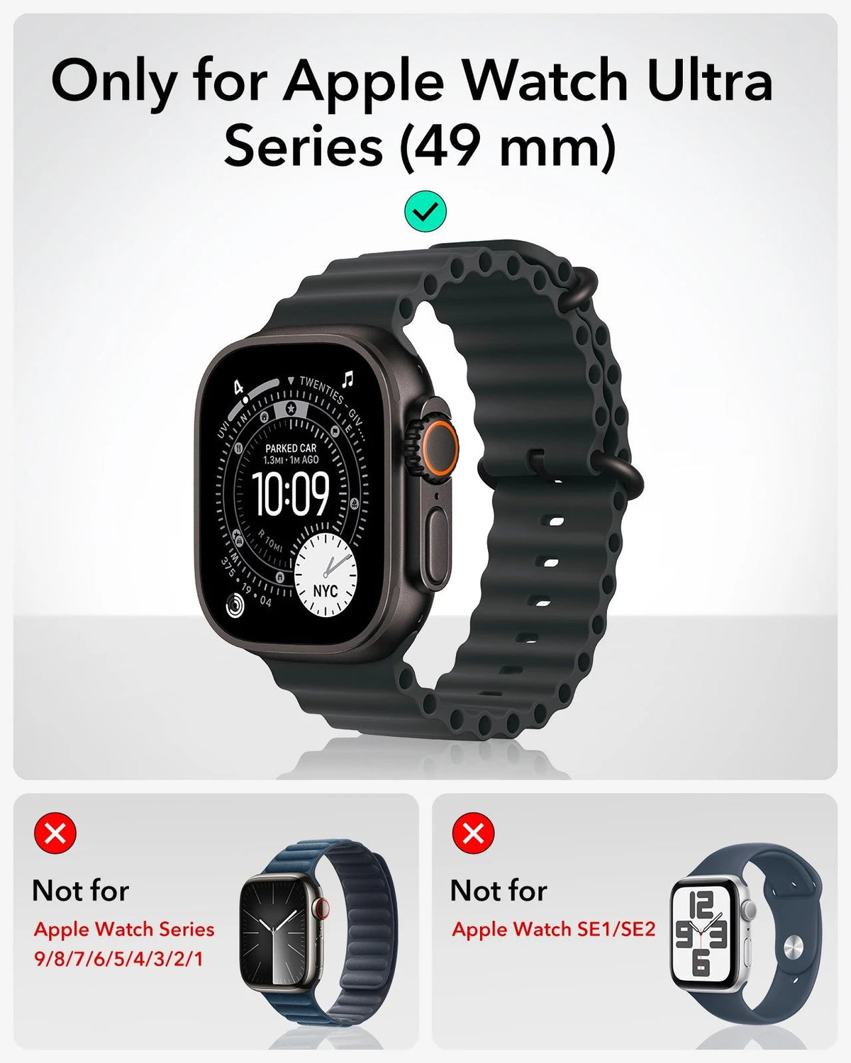 Equinox Watch Band Ultimate Bundle for Apple Watch - Red Band / Black Case