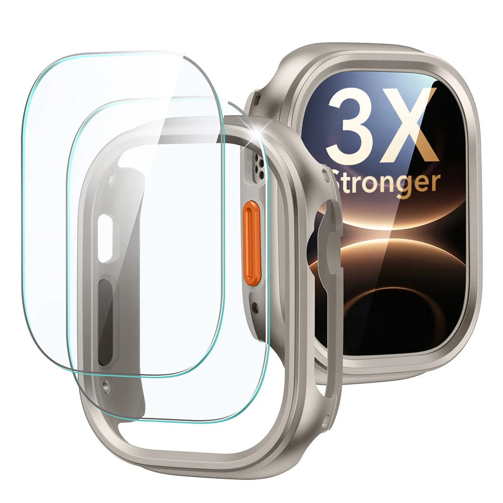 Equinox Watch Band Ultimate Bundle for Apple Watch - Navy Blue Band / Titanium Case