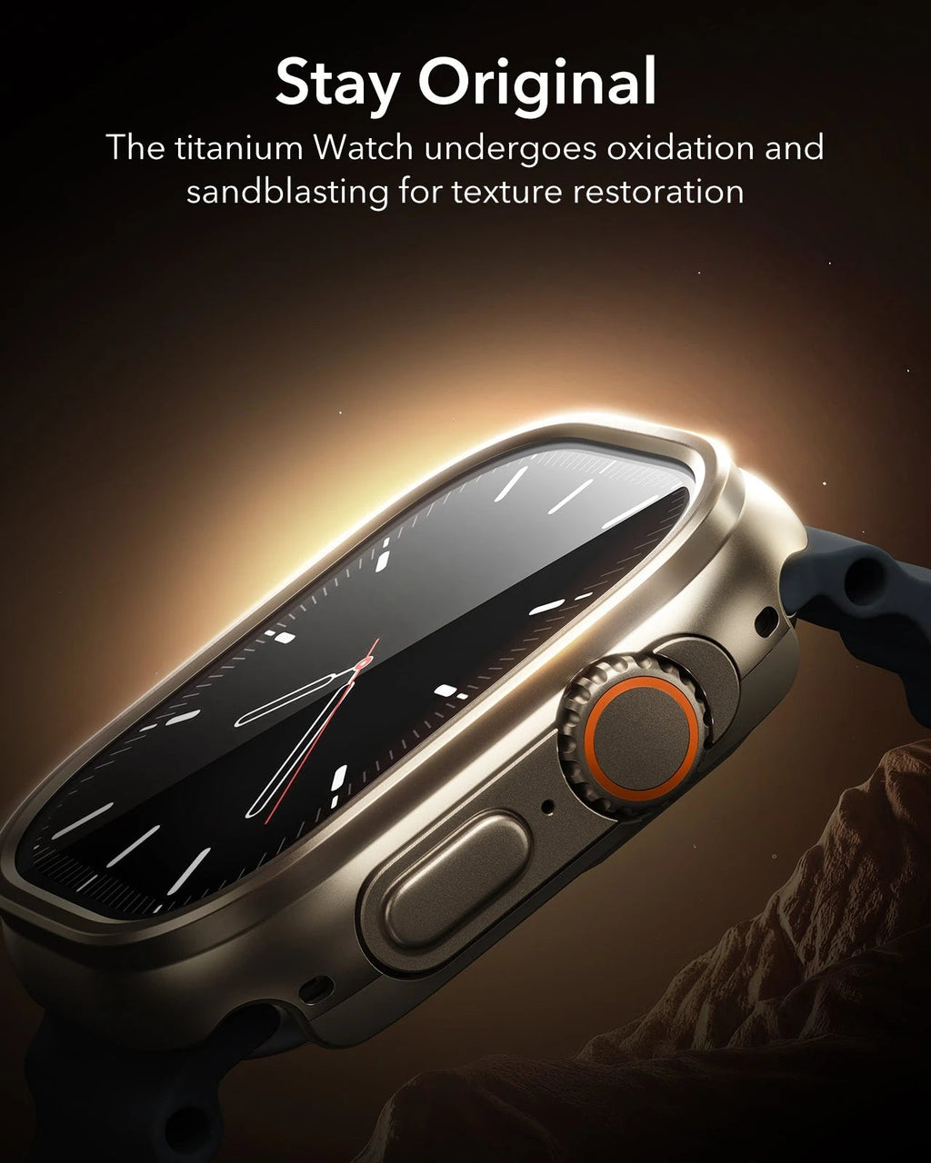 Equinox Watch Band Ultimate Bundle for Apple Watch - Navy Blue Band / Titanium Case