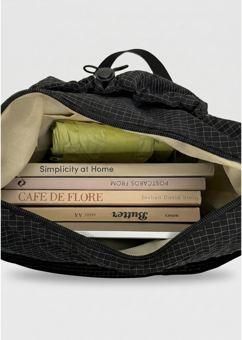 Black Nylon Handbag for School with Zip | PORTO