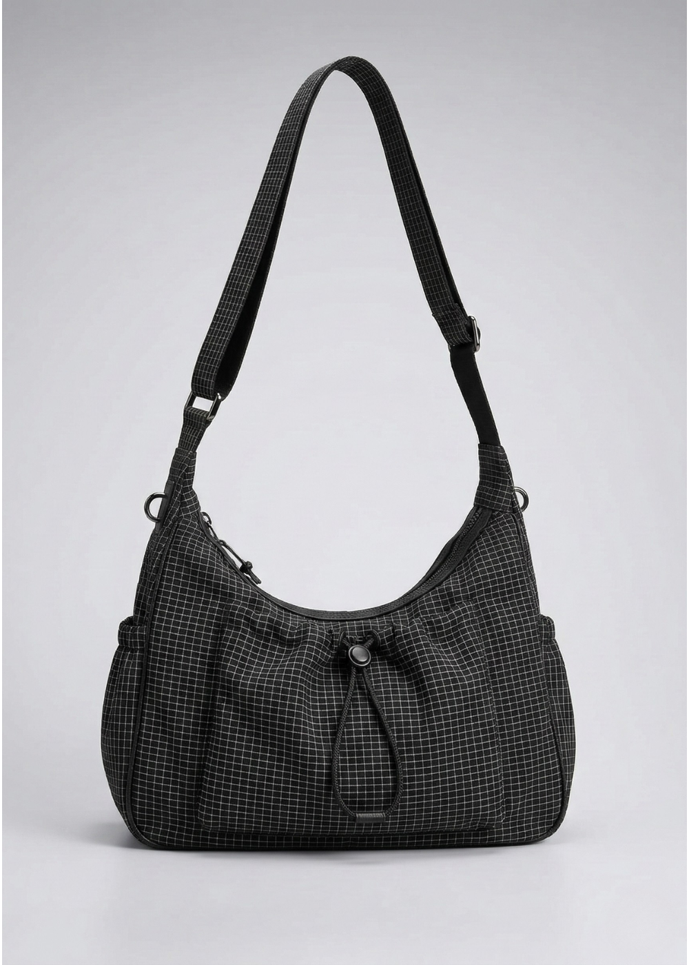 Black Nylon Handbag for School with Zip | PORTO