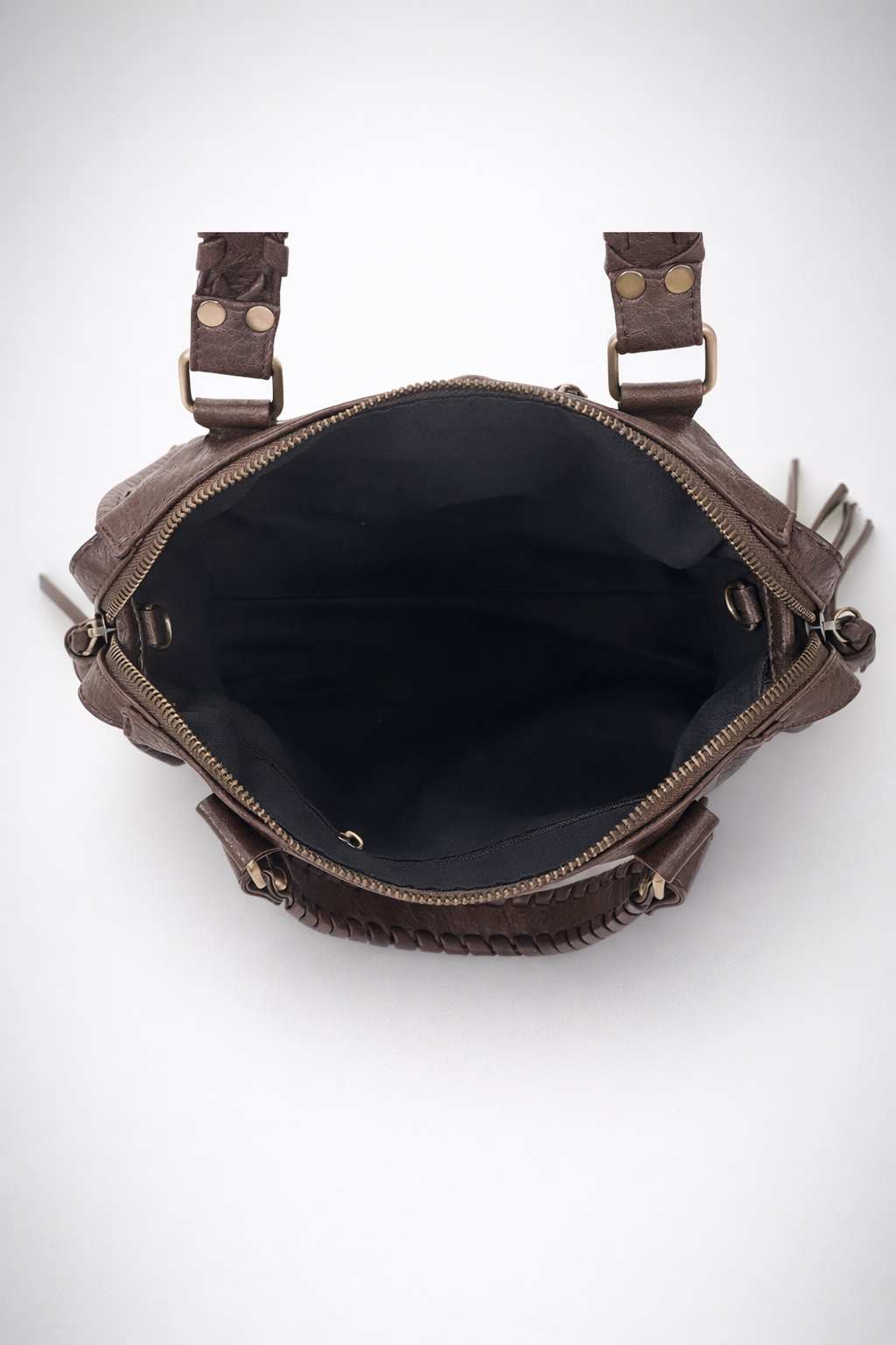 Brown Vegan   Leather Handbag for School | Cortona
