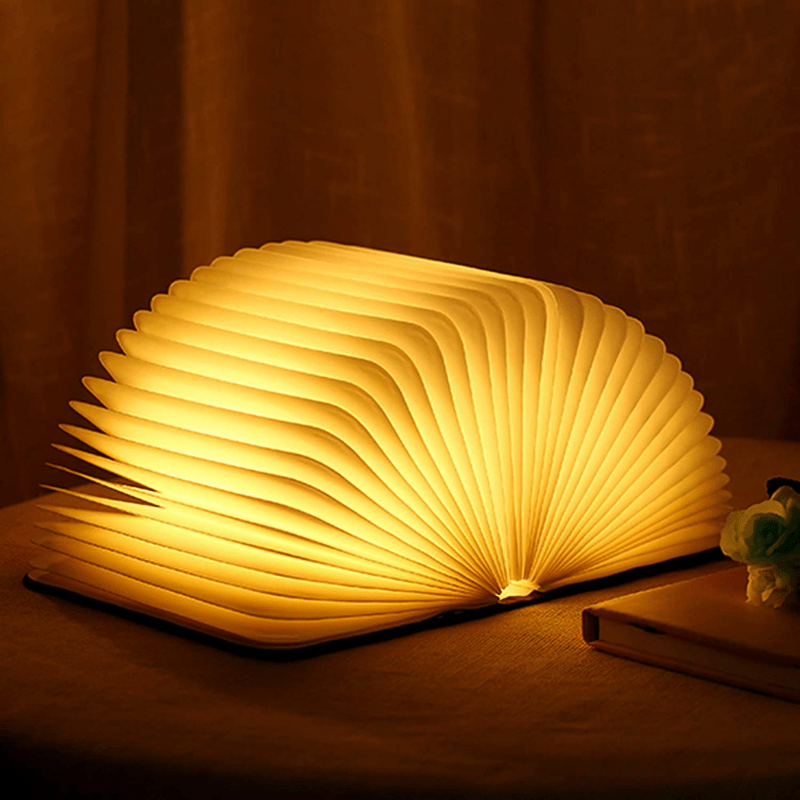 Table Lamp Folding Wood LED Book Light