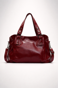 Burgundy Big Handbag for school | TARANTO