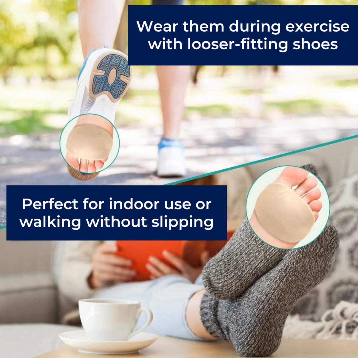 ComfortStep Morton’s Neuroma and Metatarsalgia Relief Pads | Gel Cushion and Metatarsal Support | Foot Pain Relief for Everyday Comfort zavevo