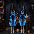 Metal Halloween Ghost Girl Yard Decoration – Windproof, Waterproof, Sunproof Outdoor Ornament for Garden, Porch, or Lawn Display