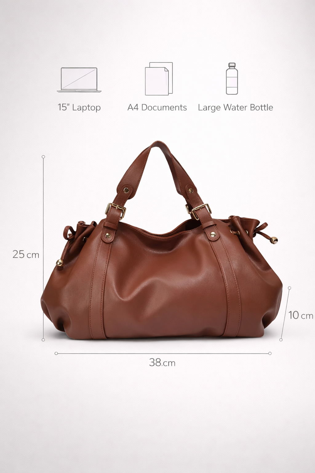Large vegan leather Handbag for School | Mantova