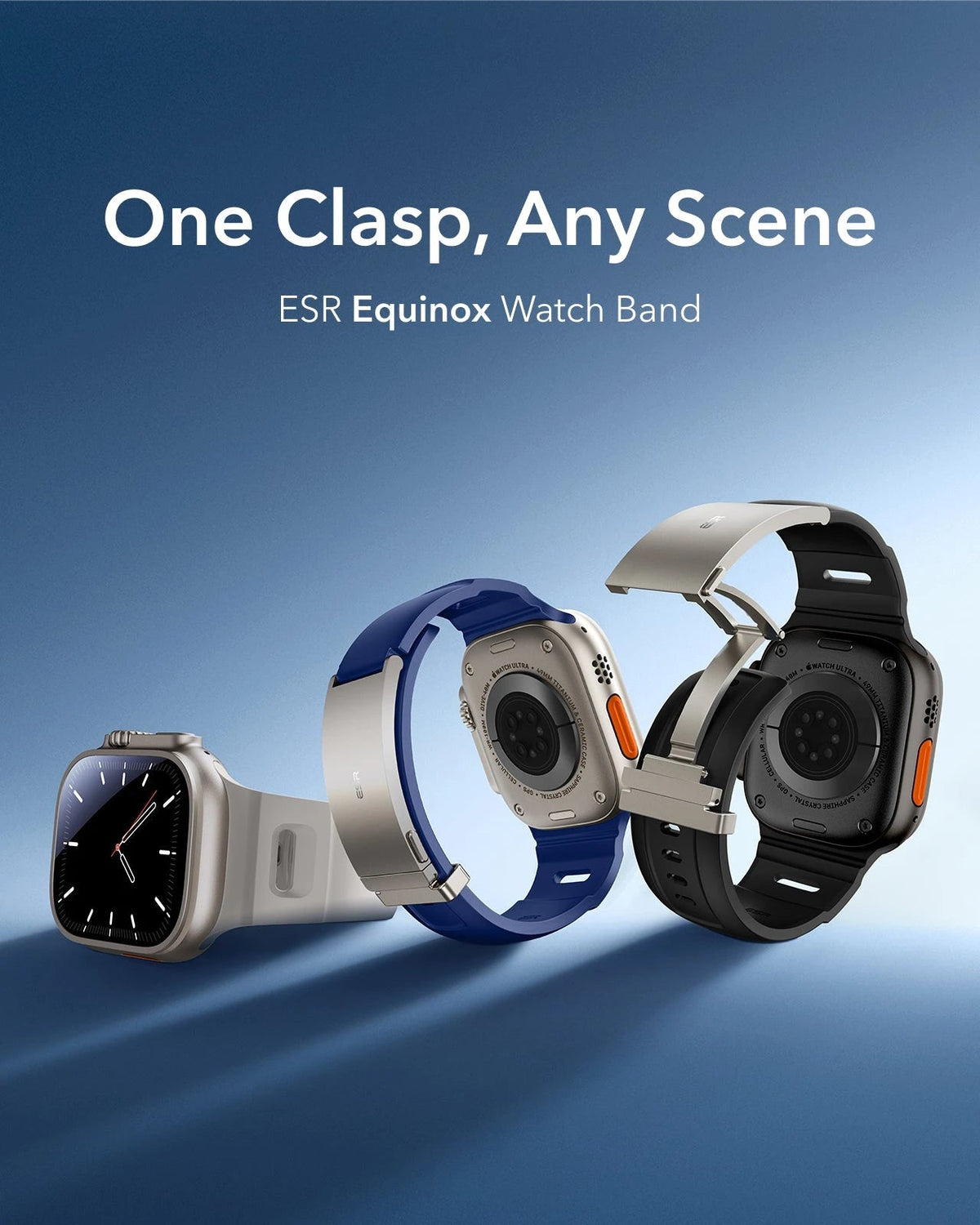 Equinox Watch Band Ultimate Bundle for Apple Watch - Black Band / Black Case