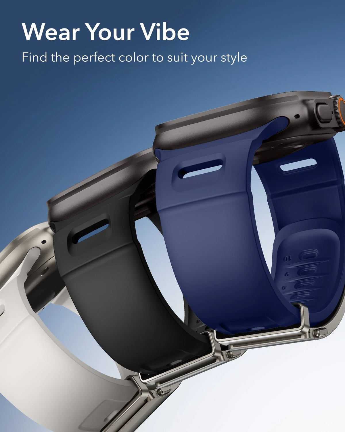 Equinox Watch Band Ultimate Bundle for Apple Watch - Navy Blue Band / Titanium Case