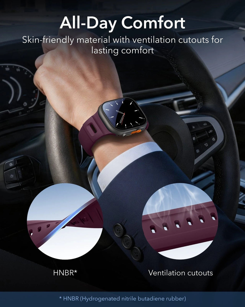 Equinox Watch Band Ultimate Bundle for Apple Watch - Red Band / Black Case
