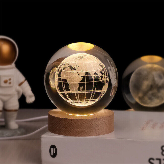 3D Crystal Ball with LED Lighting | Glowing Ball for Bedroom and Decoration | Perfect Gift | zavevo