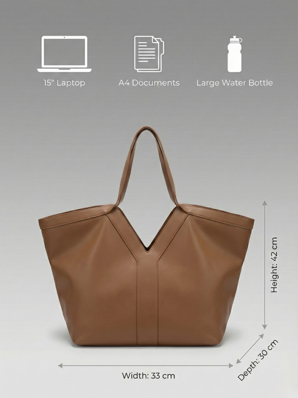 Extra large tote bag for work | Bergamo