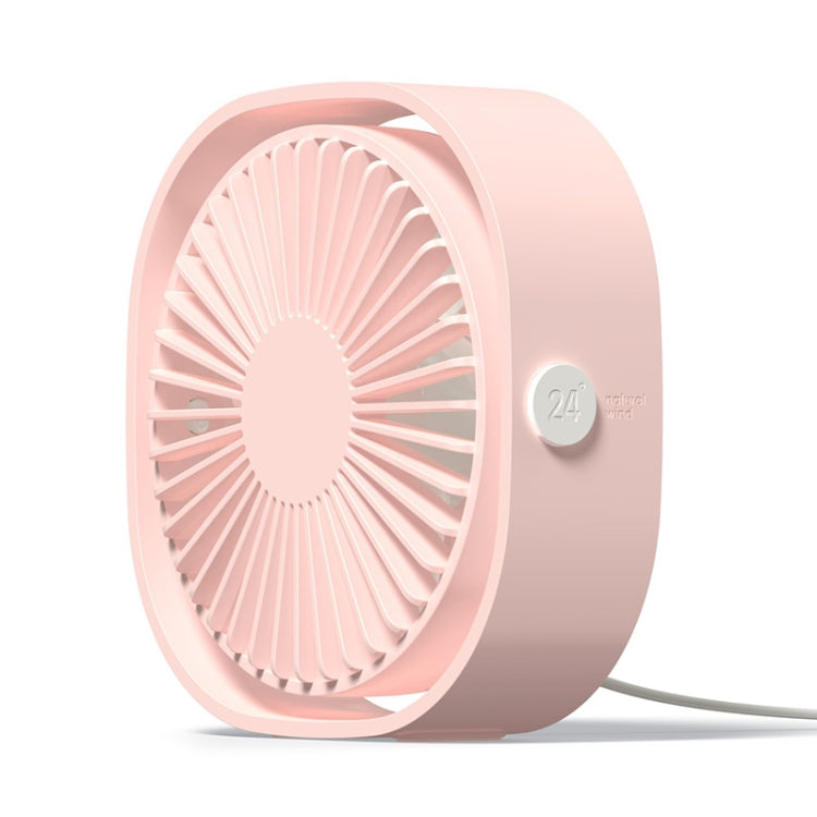 360 Degree Rotation  Wind 3 Speeds Mini USB Desktop Fan (Pink) | zavevo