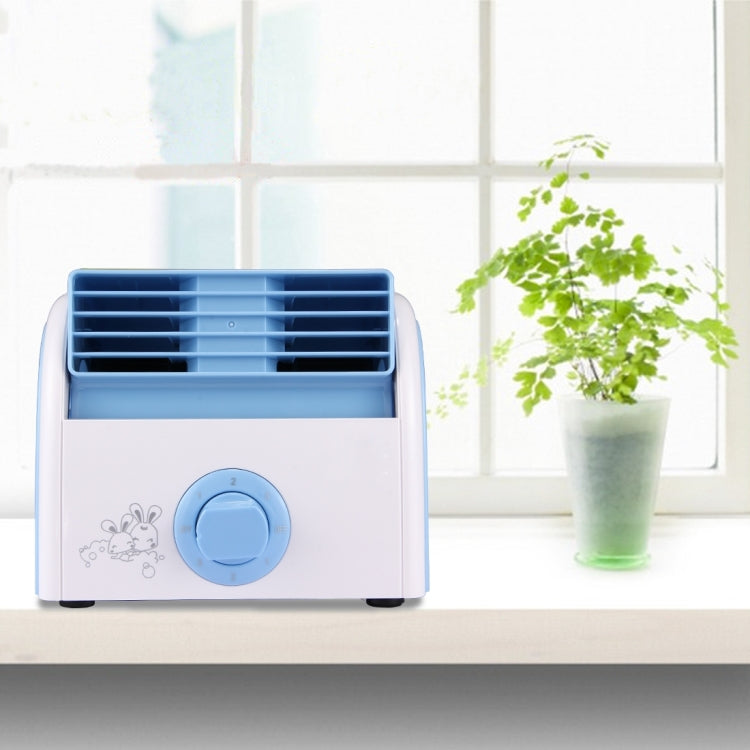 30W Turbine No Blade Mini Desktop Mute Fan for Dormitory / Bedroom / Living Room / Office, 3 Kinds Speed Modes, AC 220V(Blue) | zavevo