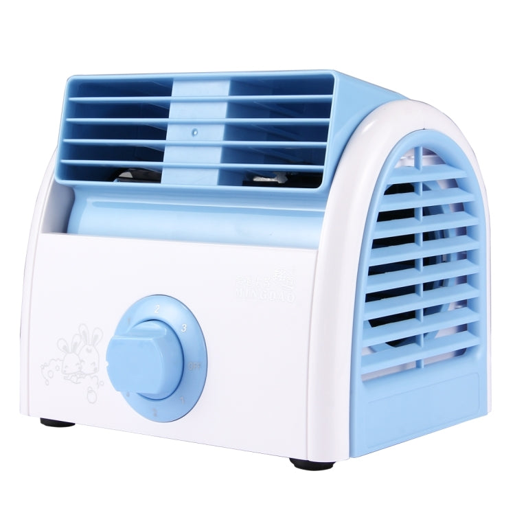 30W Turbine No Blade Mini Desktop Mute Fan for Dormitory / Bedroom / Living Room / Office, 3 Kinds Speed Modes, AC 220V(Blue) | zavevo