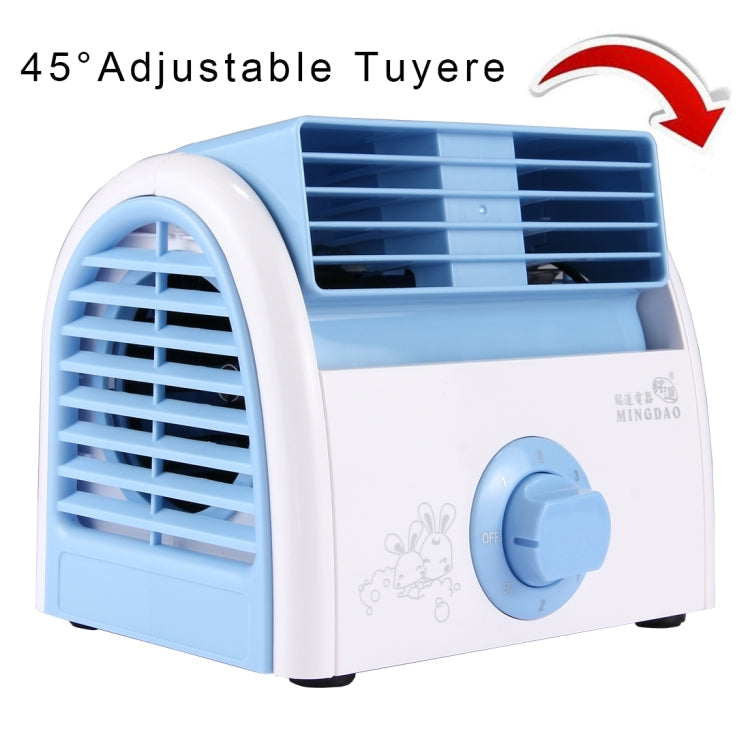 30W Turbine No Blade Mini Desktop Mute Fan for Dormitory / Bedroom / Living Room / Office, 3 Kinds Speed Modes, AC 220V(Blue) | zavevo