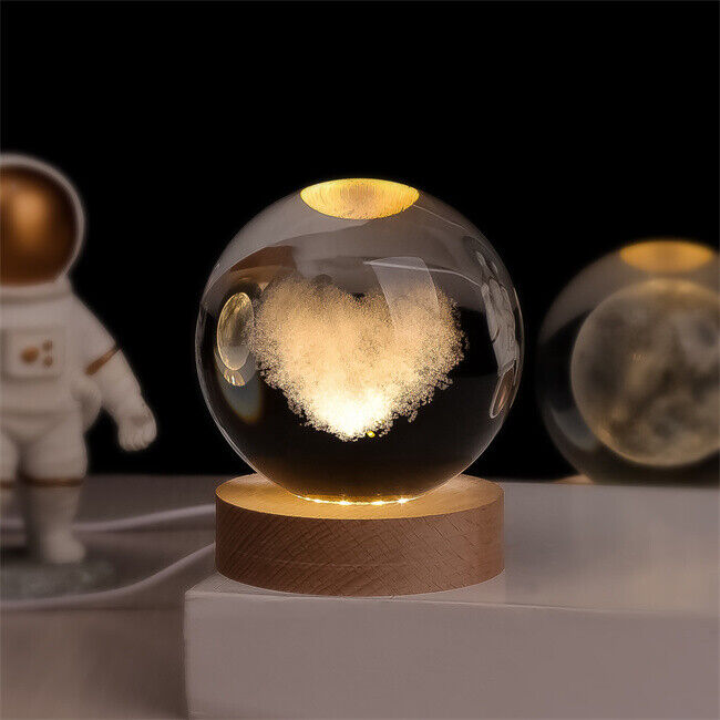 3D Crystal Ball with LED Lighting | Glowing Ball for Bedroom and Decoration | Perfect Gift | zavevo