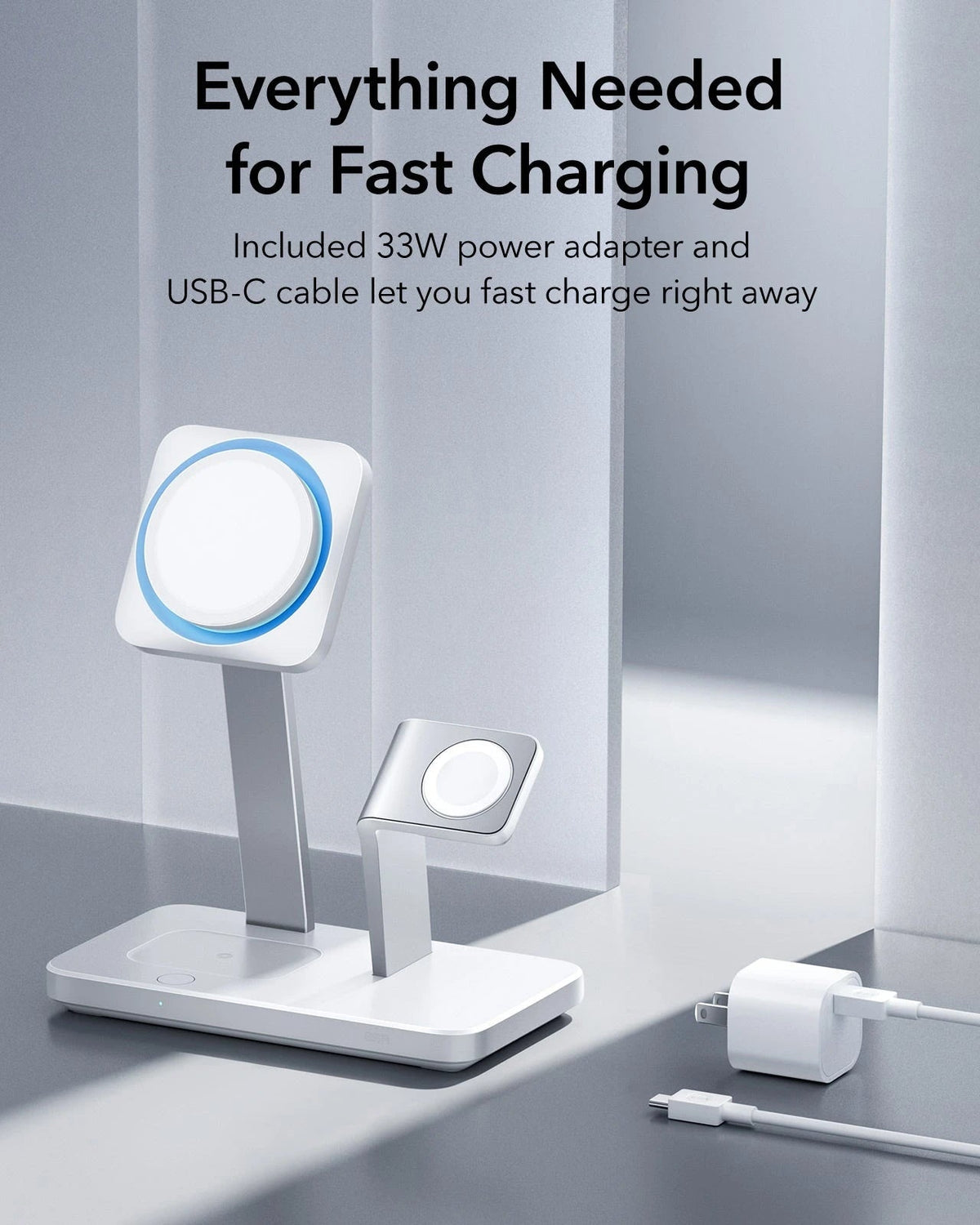 25W 3-in-1 Wireless Charger with MagSafe + CryoBoost - UK Plug
