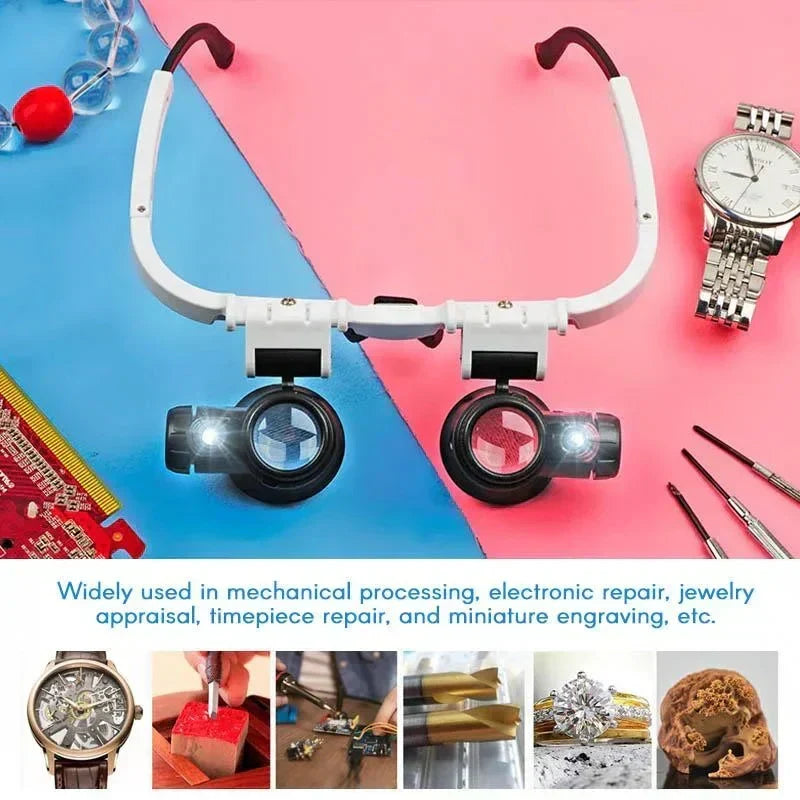 zavevo | LED Magnifying Glasses with 8x, 15x, and 23x Magnification for Detailed Viewing and Precision Work