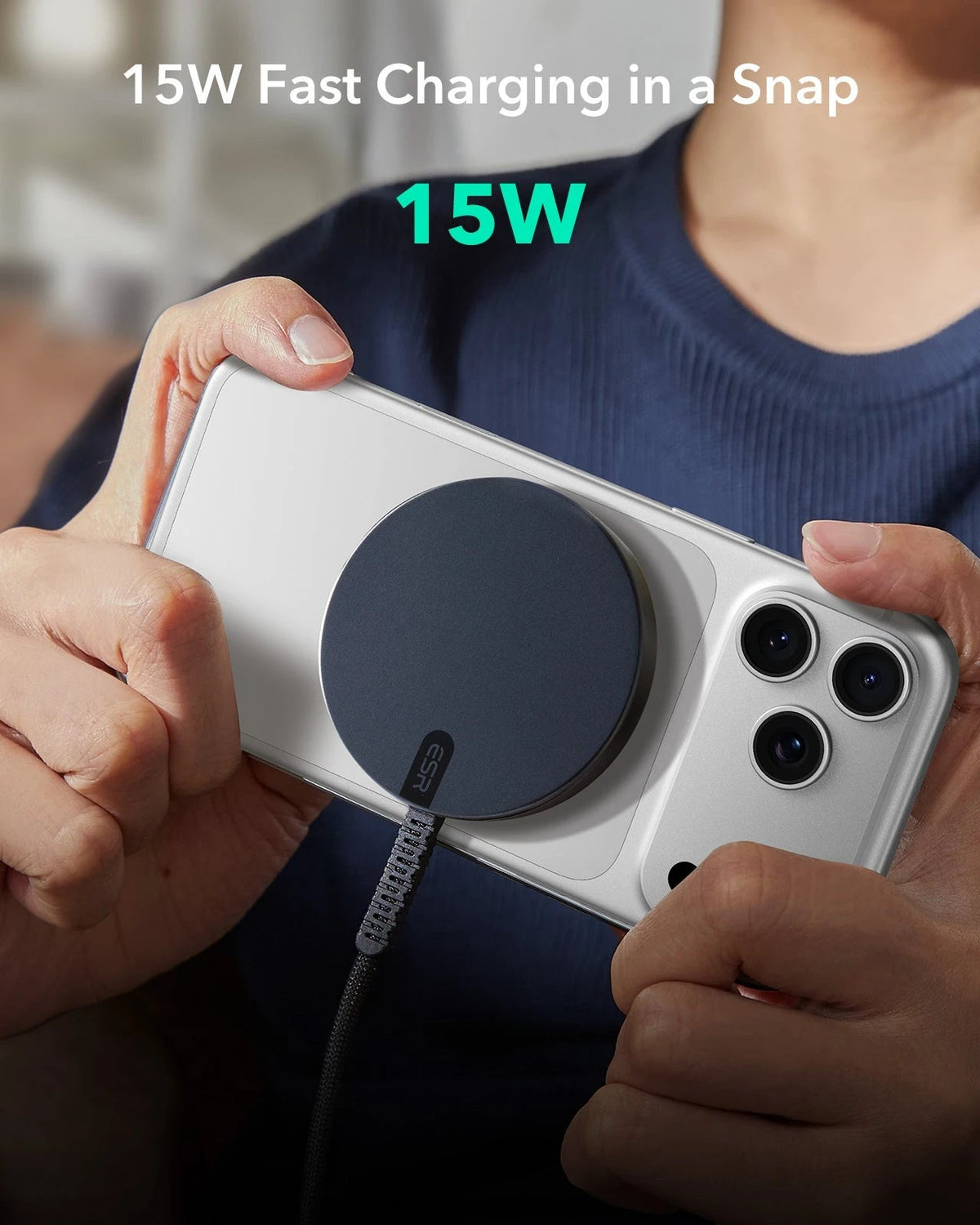 Magnetic Charging Pad (15W) - Silver - 2 Sets