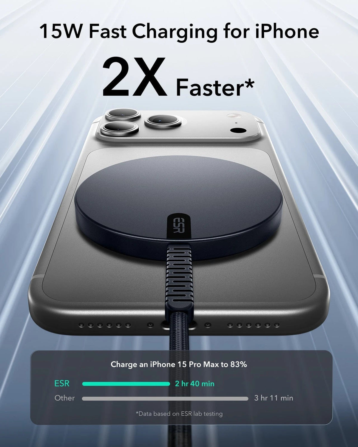 Magnetic Charging Pad (15W)  - Silver - 1 Set
