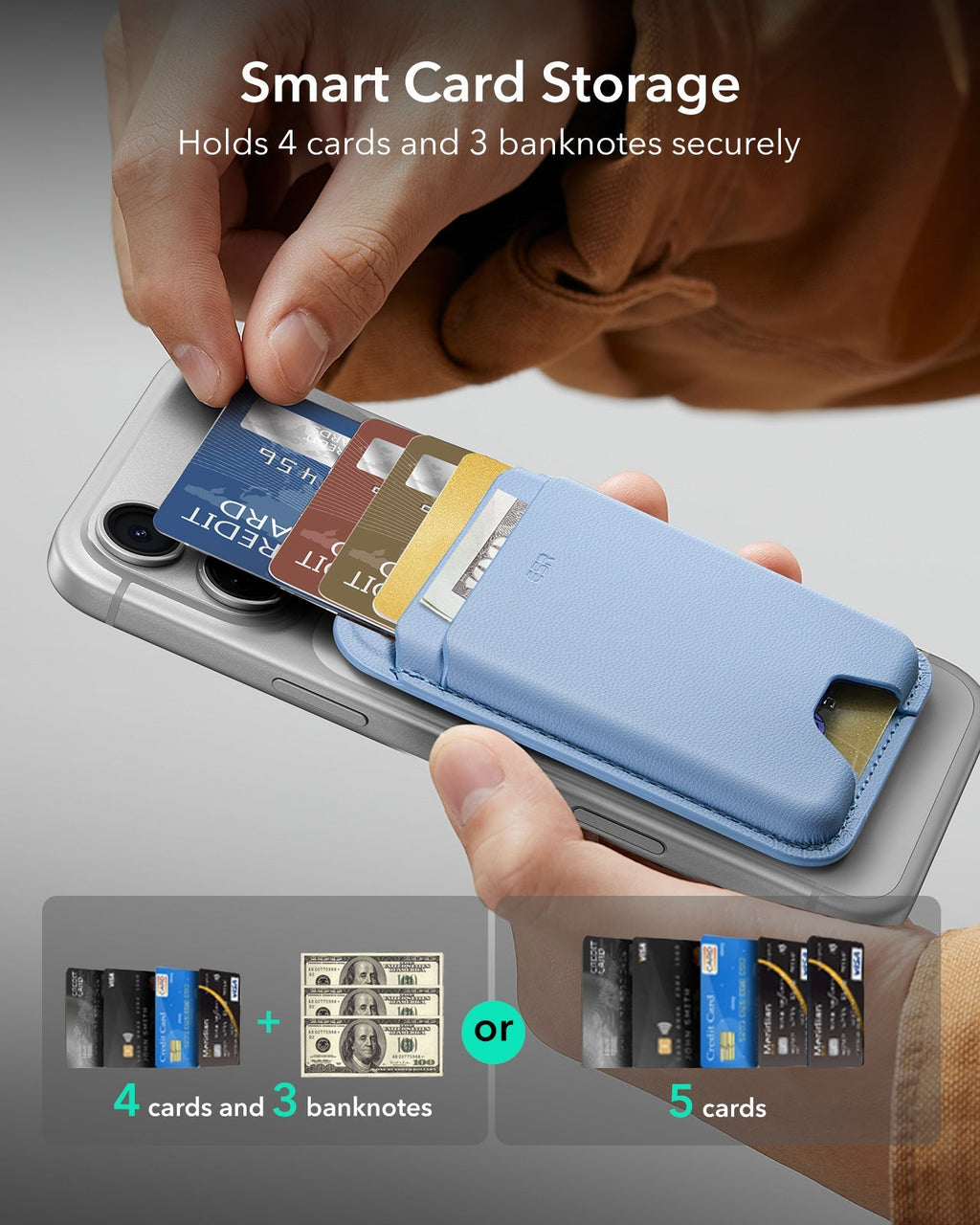 Magnetic Wallet Boost (HaloLock) - Blue