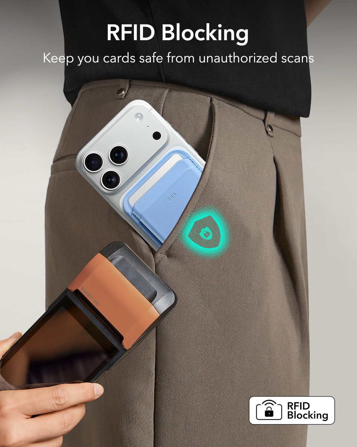 Magnetic Wallet Boost (HaloLock) - Blue