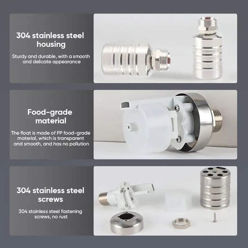 zavevo | Mini-float-valve made of stainless steel – Automatic water level control