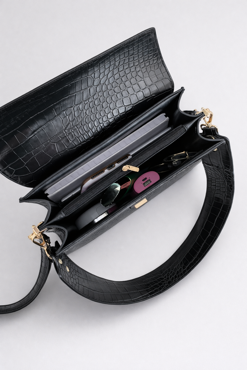 Mini black crossbody bag for work | PADOVA