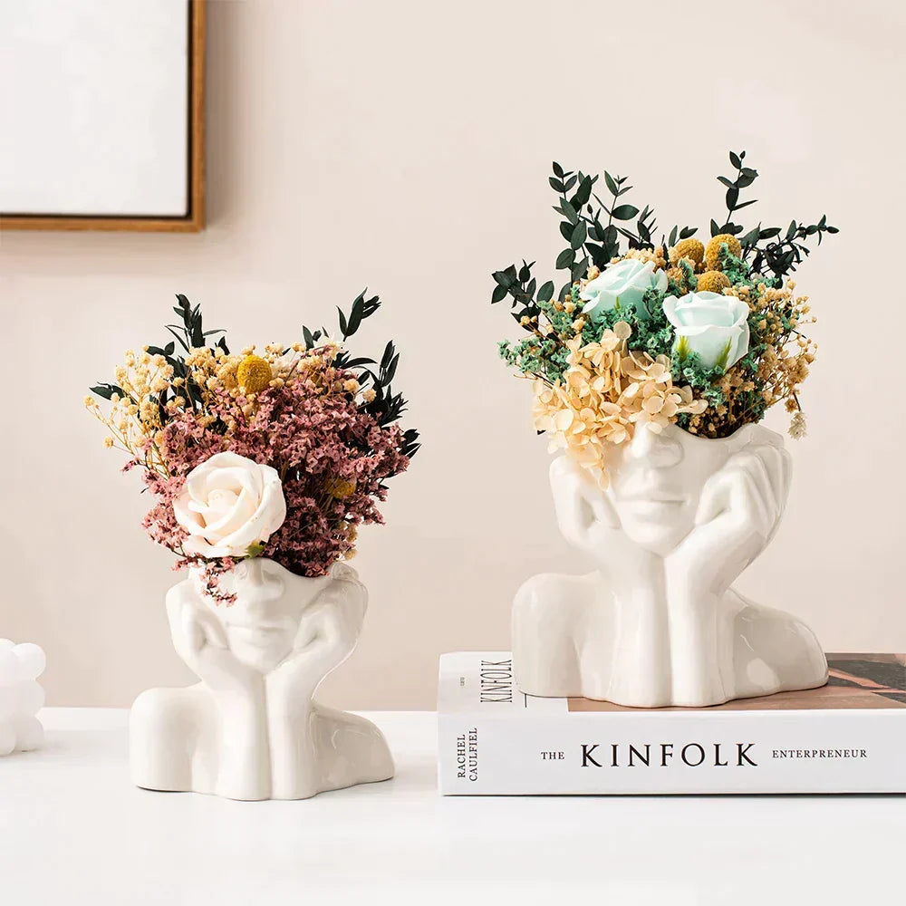 "Unique and Modern Ceramic Vase, Decorative Flower Vase for Living Room and Office" | zavevo
