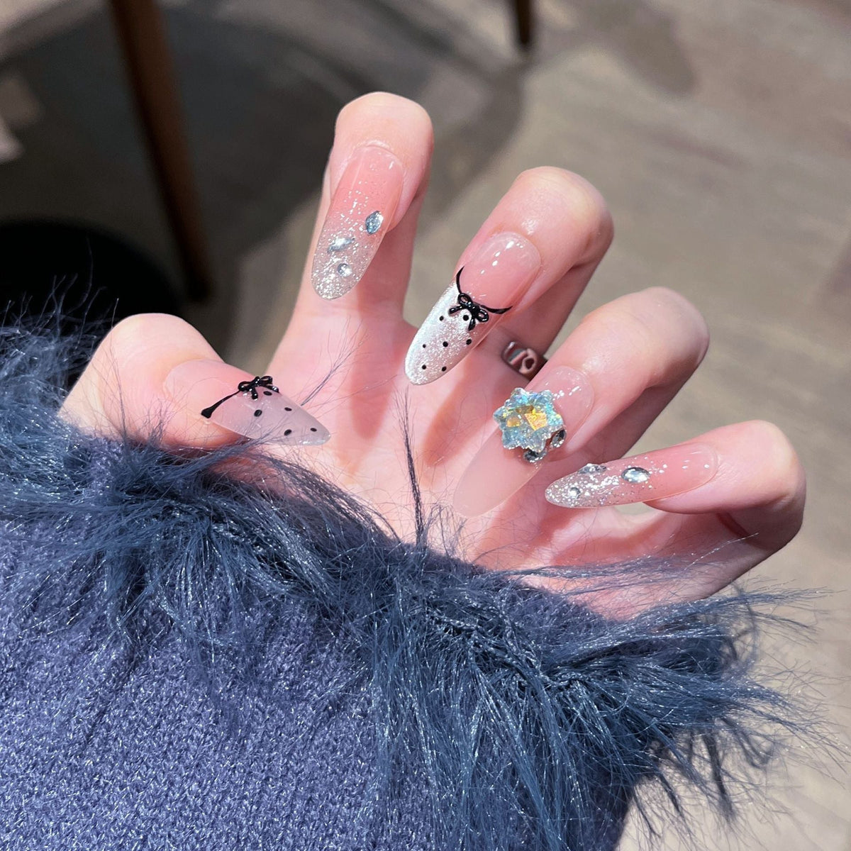 3D Embellished Press-On Nail Art Set zavevo