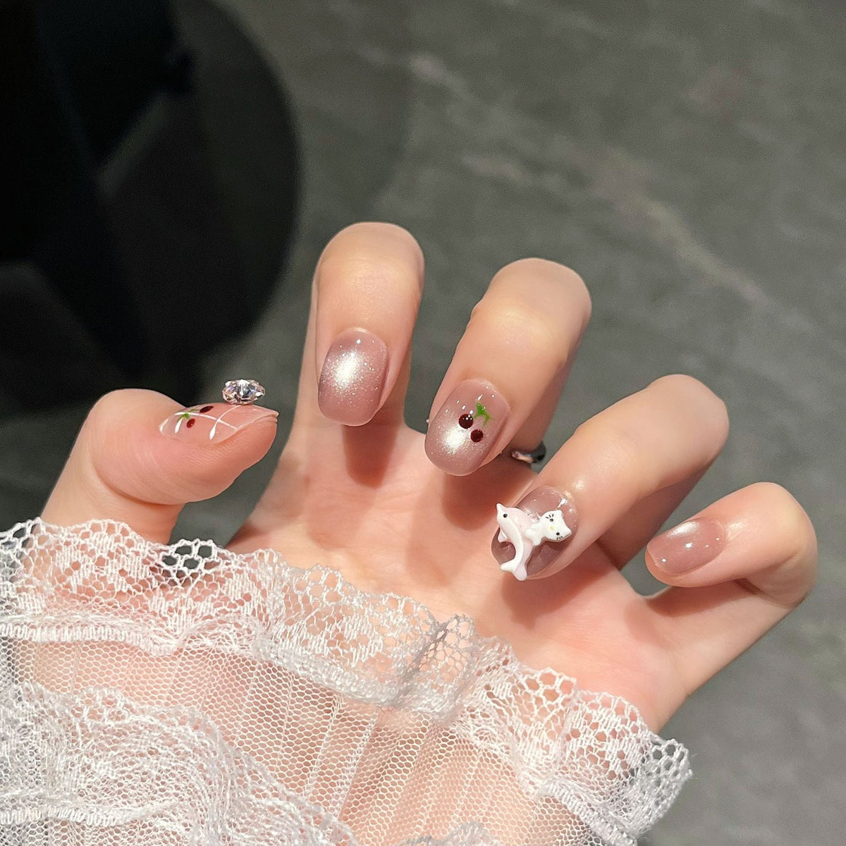 3D Embellished Press-On Nail Art Set zavevo