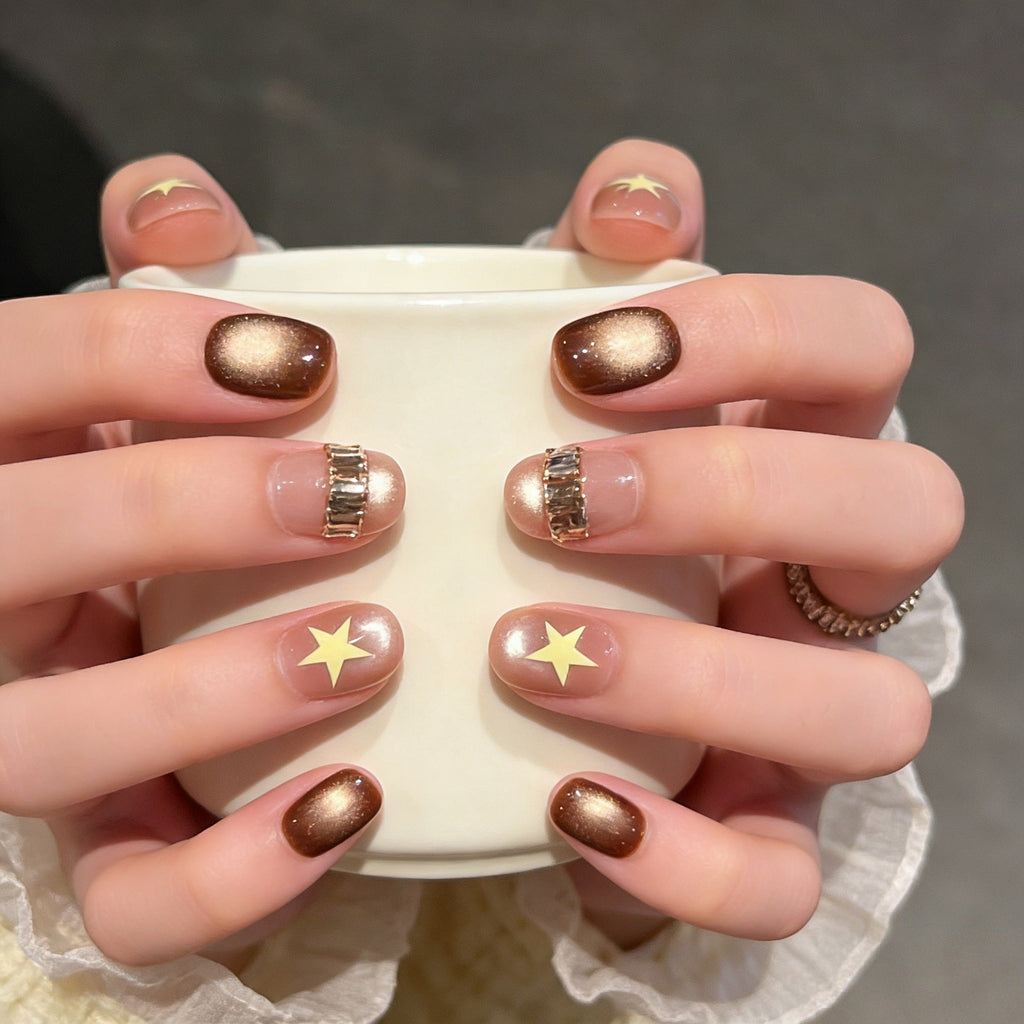 3D Embellished Press-On Nail Art Set zavevo