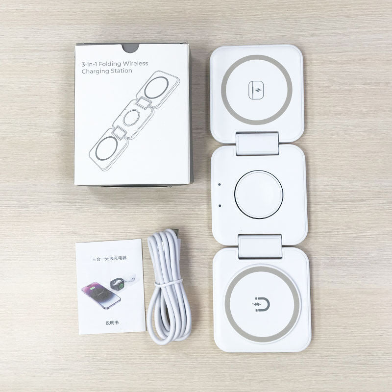 3-in-1 foldable wireless charging station zavevo