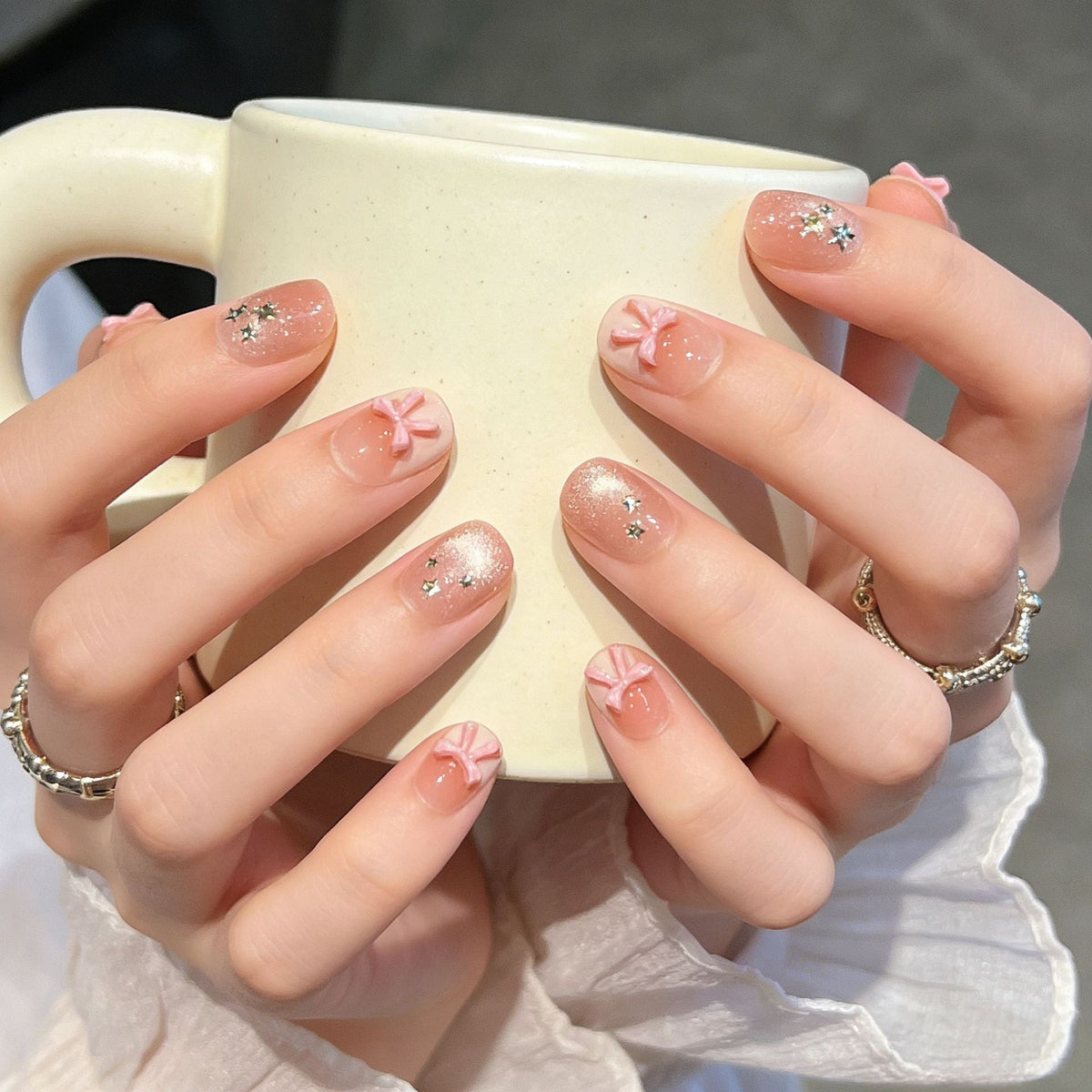 3D Embellished Press-On Nail Art Set zavevo